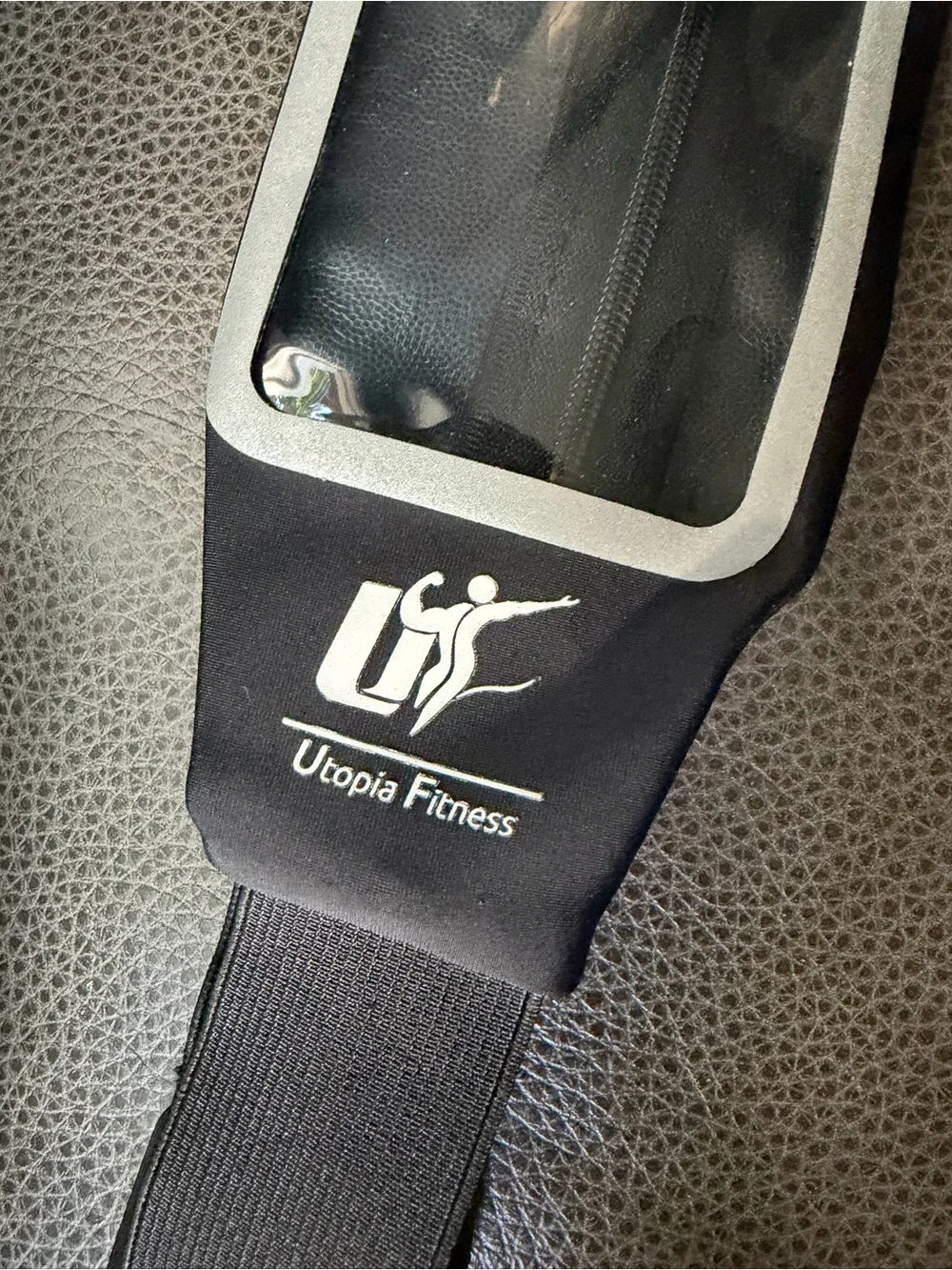 Utopia Fitness black Phone Belt Bag Waist Band with Clear Touch Window LIKE NEW